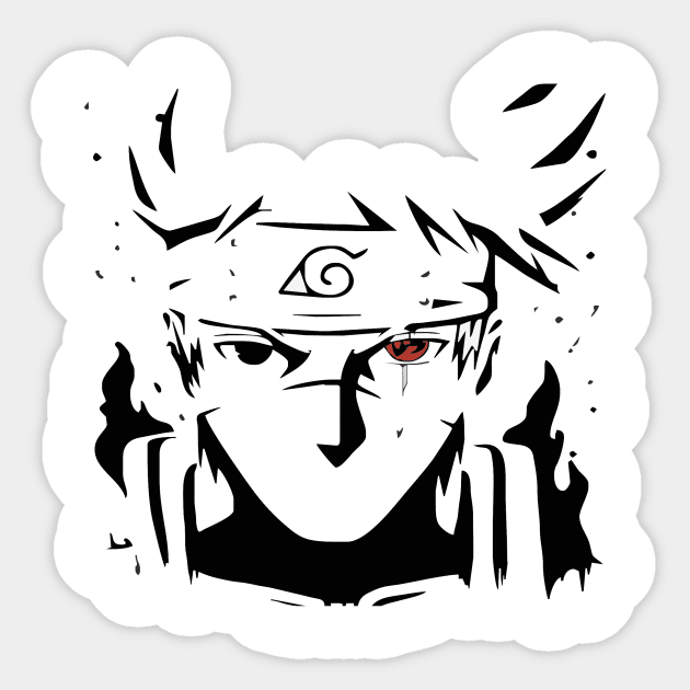 Kakashi sillhouet Sticker by afarach_shop